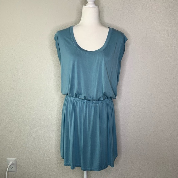 light blue tunic dress